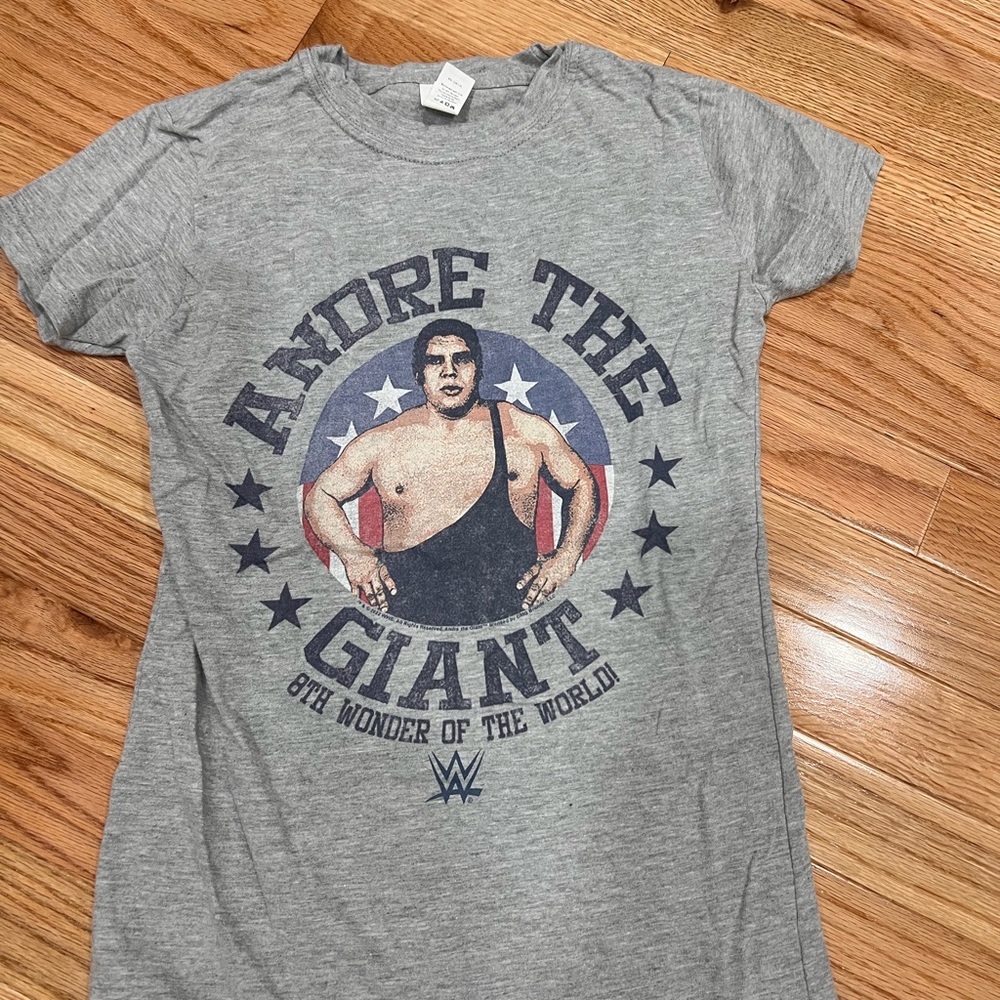 Gray Andre the Giant Graphic T-Shirt